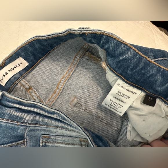 Flying Monkey High Rise Crop Straight Jeans-Sz 27 - Picture 5 of 6